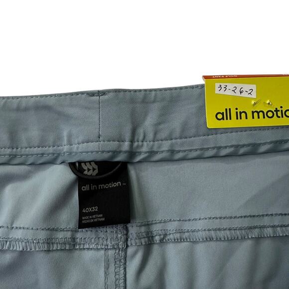 All in Motion Blue Slim Fit Golf Pants Men's Size 40x32 NWT | 33-26-2 - Picture 3 of 6